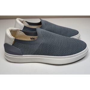 Casca Boli Slip On Sneaker Mens 11 Womens 13 Grey Knit Cushioned Athleisure Shoe